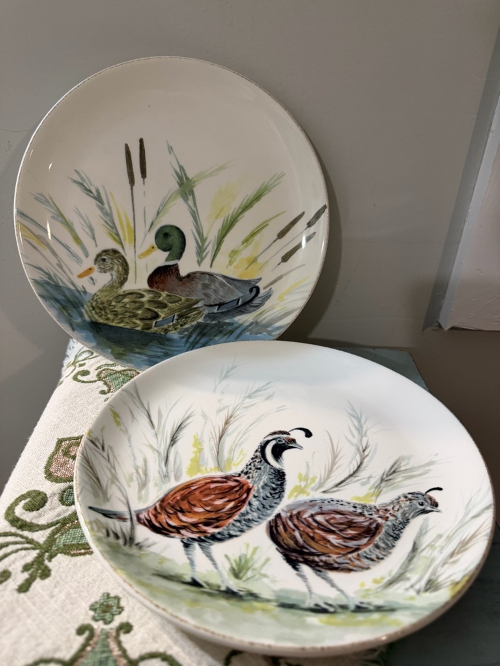 Southern Living Duck and Quail Plate Set